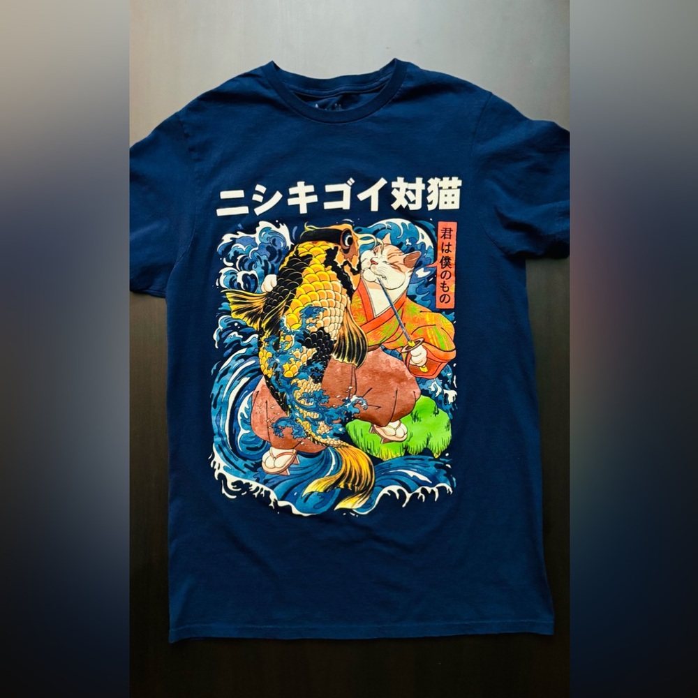Threadless “The Cat and the Koi” Tee in Blue